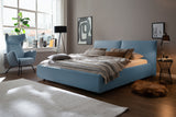 KAWOLA Bett HENRY Polsterbett Cord hellblau