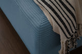 KAWOLA Bett HENRY Polsterbett Cord hellblau