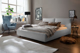 KAWOLA Bett HENRY Polsterbett Cord hellgrau