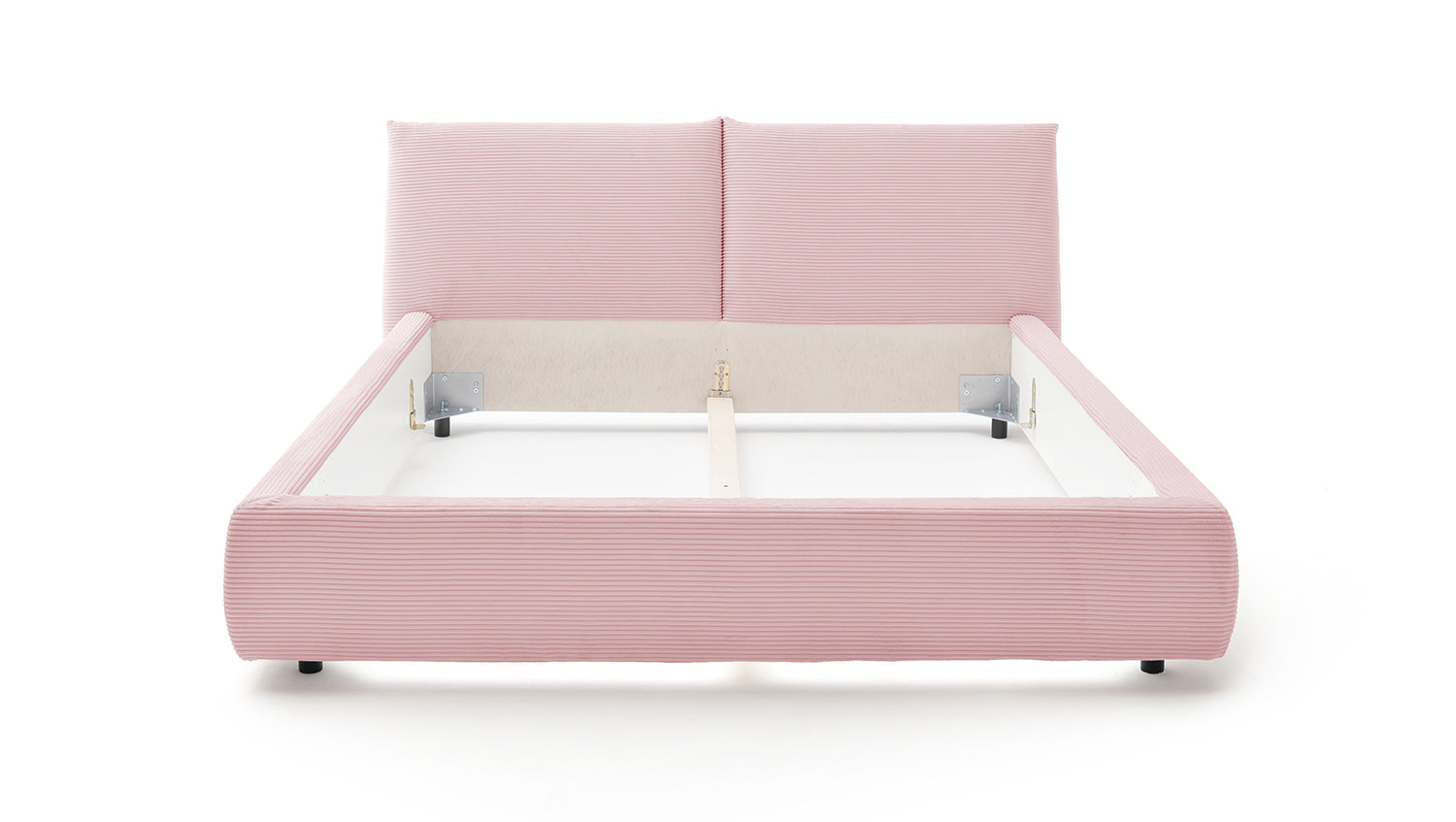 KAWOLA Bett HENRY Polsterbett Cord rosa