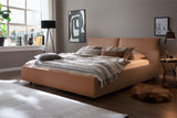 KAWOLA Bett HENRY Polsterbett Cord rost, 200 x 140 cm