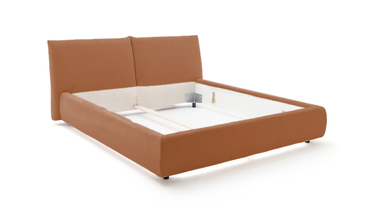 KAWOLA Bett HENRY Polsterbett Cord rost