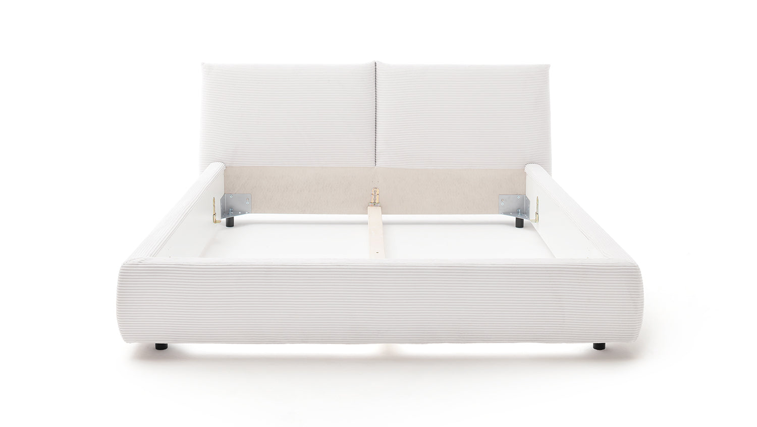 KAWOLA Bett HENRY Polsterbett Cord weiß