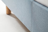 KAWOLA Bett LEO Polsterbett Stoff blau