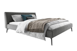 KAWOLA Bett VALERIE Polsterbett Cord grau