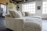 KAWOLA Big Sofa CADY Megacord cremeweiß