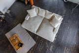 KAWOLA Big Sofa CADY Megacord cremeweiß
