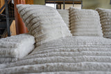 KAWOLA Big Sofa CADY Megacord cremeweiß