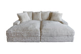 KAWOLA Big Sofa CADY Megacord cremeweiß