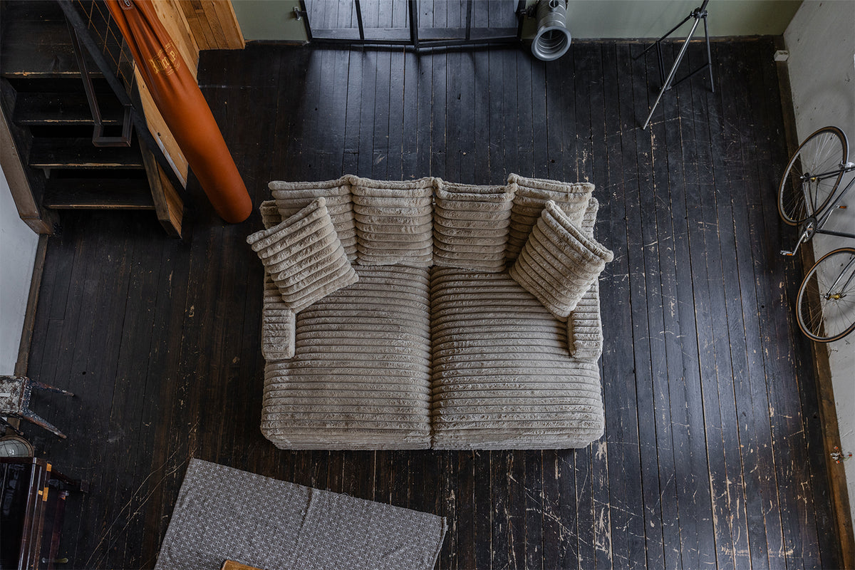 KAWOLA Big Sofa CADY Megacord taupe