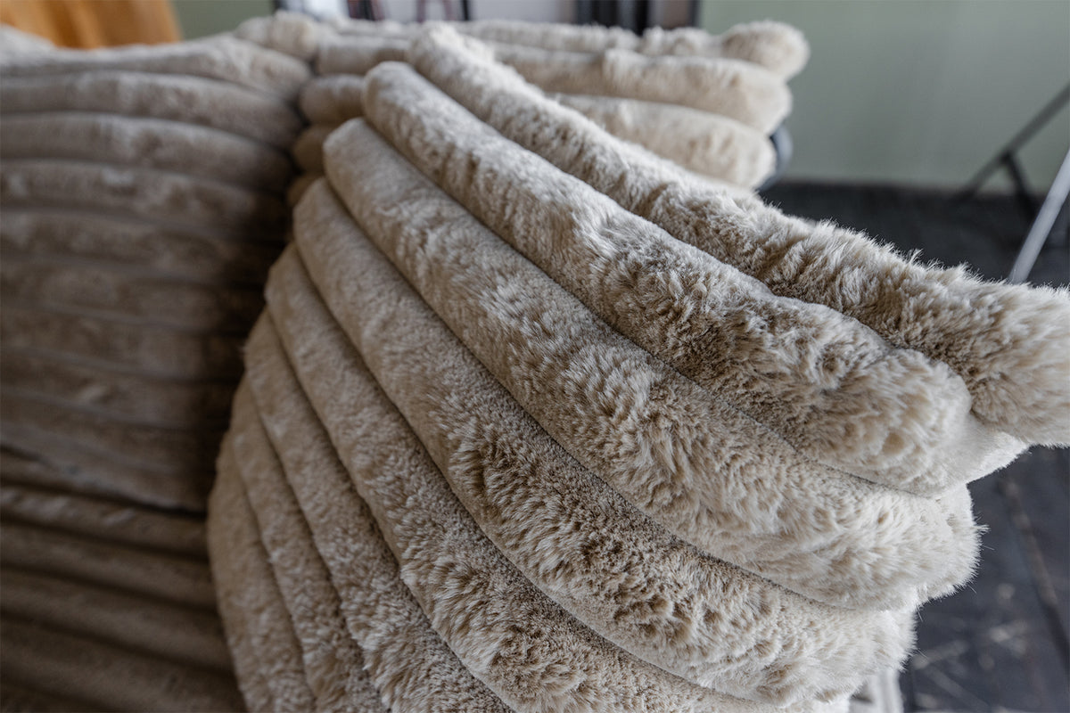 KAWOLA Big Sofa CADY Megacord taupe