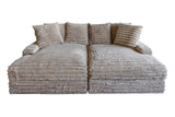KAWOLA Big Sofa CADY Megacord taupe