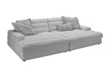 KAWOLA Big Sofa LANA Stoff grau