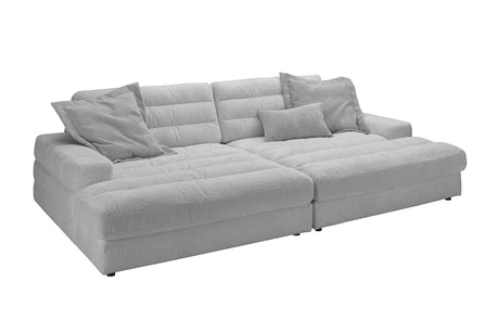 KAWOLA Big Sofa LANA Stoff grau