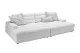 KAWOLA Big Sofa LANA Stoff hellgrau