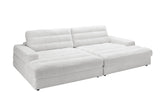 KAWOLA Big Sofa LANA Stoff hellgrau