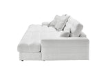 KAWOLA Big Sofa LANA Stoff hellgrau