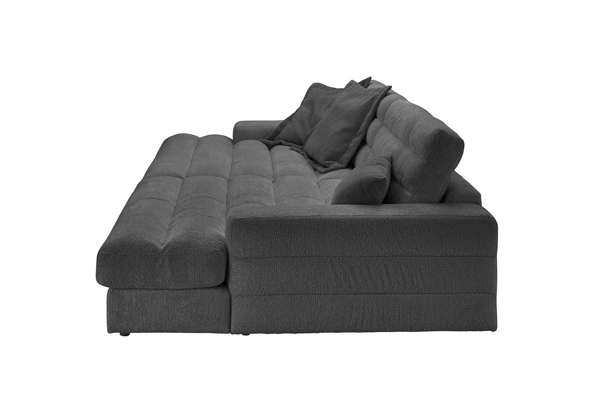 KAWOLA Big Sofa LANA Stoff schwarz