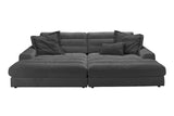 KAWOLA Big Sofa LANA Stoff schwarz