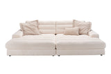 KAWOLA Big Sofa LANA Stoff weiß