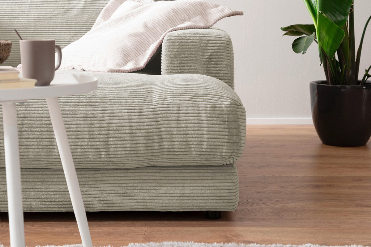 KAWOLA Big Sofa MADELINE Cord cremeweiß