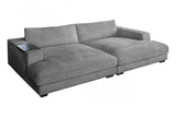 KAWOLA Big Sofa MADELINE Cord grau