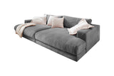 KAWOLA Big Sofa MADELINE Cord grau