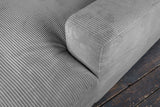 KAWOLA Big Sofa MADELINE Cord grau