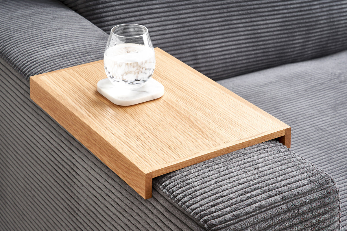 KAWOLA Big Sofa MADELINE Cord grau