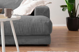 KAWOLA Big Sofa MADELINE Cord grau
