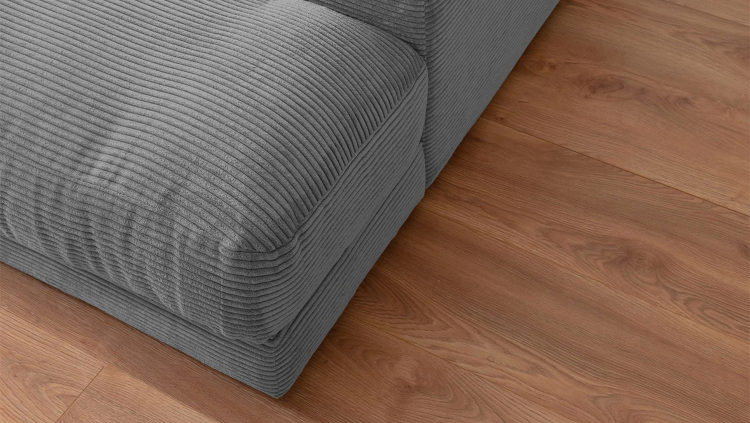 KAWOLA Big Sofa MADELINE Cord grau