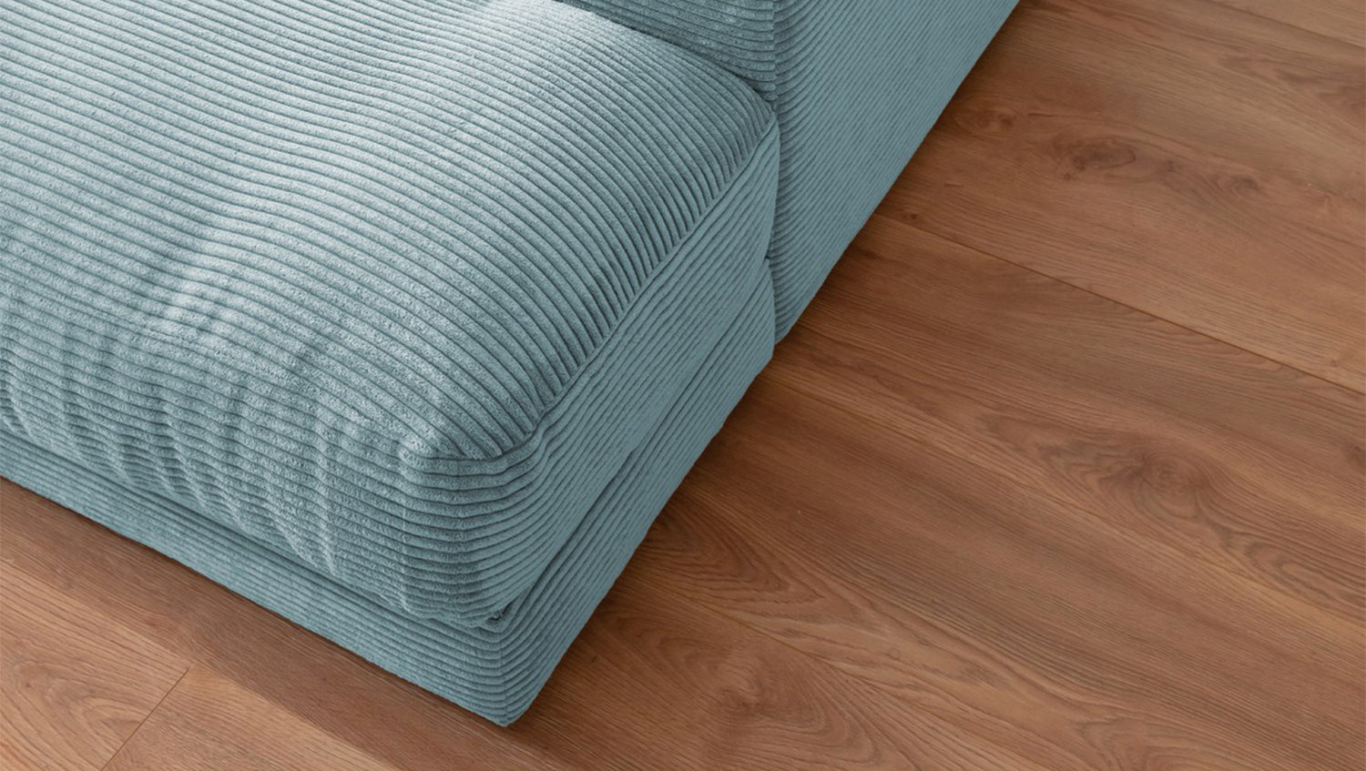 KAWOLA Big Sofa MADELINE Cord hellblau