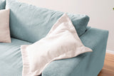 KAWOLA Big Sofa MADELINE Cord hellblau