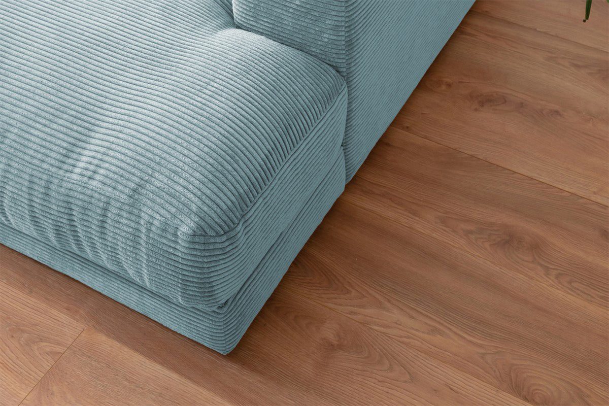 KAWOLA Big Sofa MADELINE Cord hellblau