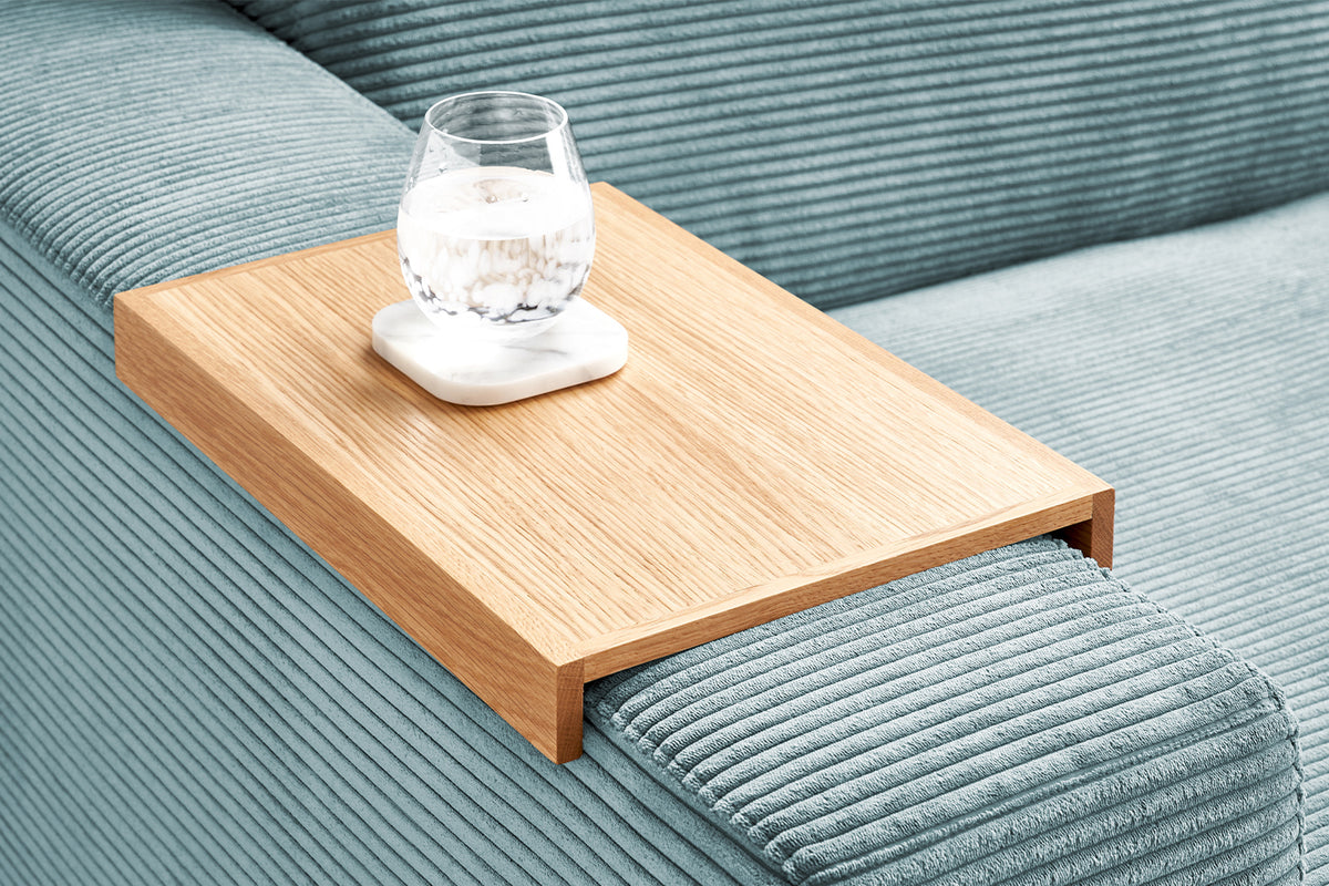 KAWOLA Big Sofa MADELINE Cord hellblau