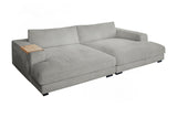 KAWOLA Big Sofa MADELINE Cord hellgrau