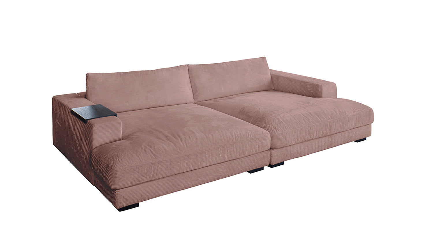 KAWOLA Big Sofa MADELINE Cord rosa