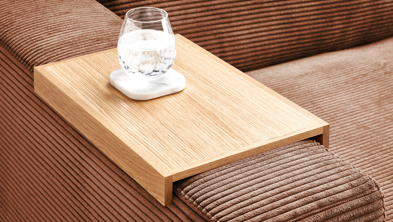 KAWOLA Big Sofa MADELINE Cord rost