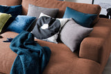 KAWOLA Big Sofa MADELINE Stoff cognac