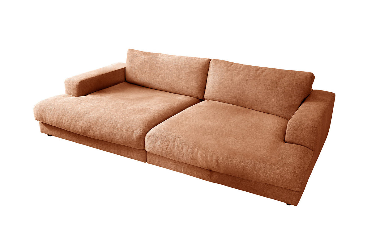 KAWOLA Big Sofa MADELINE Stoff cognac