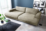 KAWOLA Big Sofa MADELINE Stoff cremeweiß, 290 x 170, ohne Holztablett