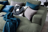 KAWOLA Big Sofa MADELINE Stoff olivgrün
