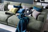 KAWOLA Big Sofa MADELINE Stoff olivgrün