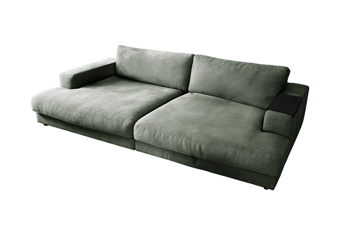 KAWOLA Big Sofa MADELINE Stoff olivgrün