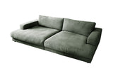 KAWOLA Big Sofa MADELINE Stoff olivgrün