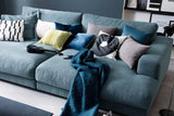 KAWOLA Big Sofa MADELINE Stoff petrol