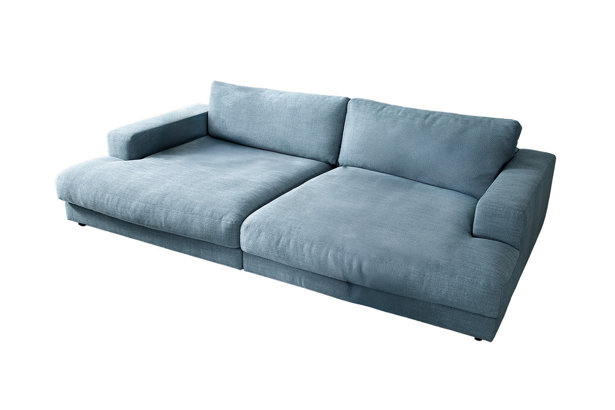 KAWOLA Big Sofa MADELINE Stoff petrol