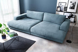 KAWOLA Big Sofa MADELINE Stoff petrol, 290 x 170, ohne Holztablett