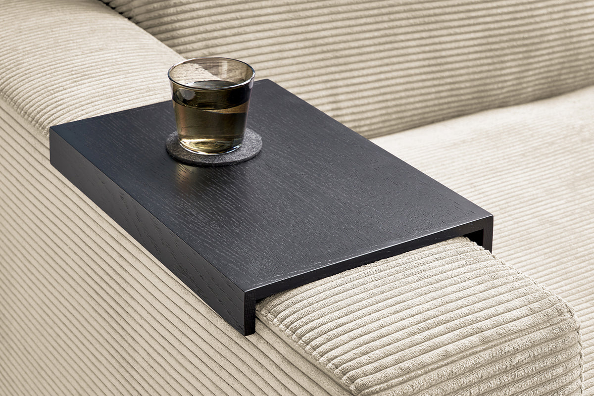 KAWOLA Big Sofa MADELINE Stoff silber