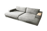 KAWOLA Big Sofa MADELINE Stoff silber